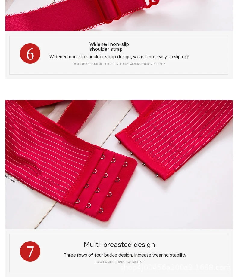 Women Large Size Nylon Brassiere Female Thin Anti-slip Brassiere Ladies Gathering Without Steel Ring Underwear Women Comfort Bra